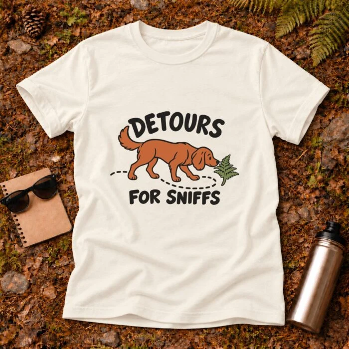 Detours for Sniffs T-Shirt GB-DT-002 Natural flat