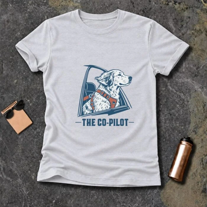 The Co-Pilot T-Shirt GB-DT-027 Ice Grey flat