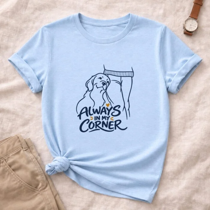 Always in My Corner T-Shirt GB-DT-044 Light Blue flat
