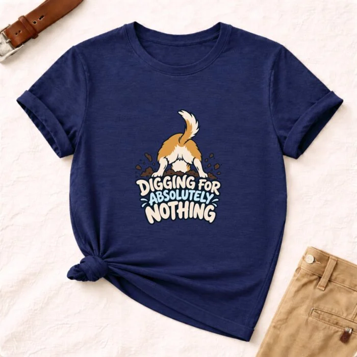 Digging for Absolutely Nothing T-Shirt GB-DT-050 Navy flat