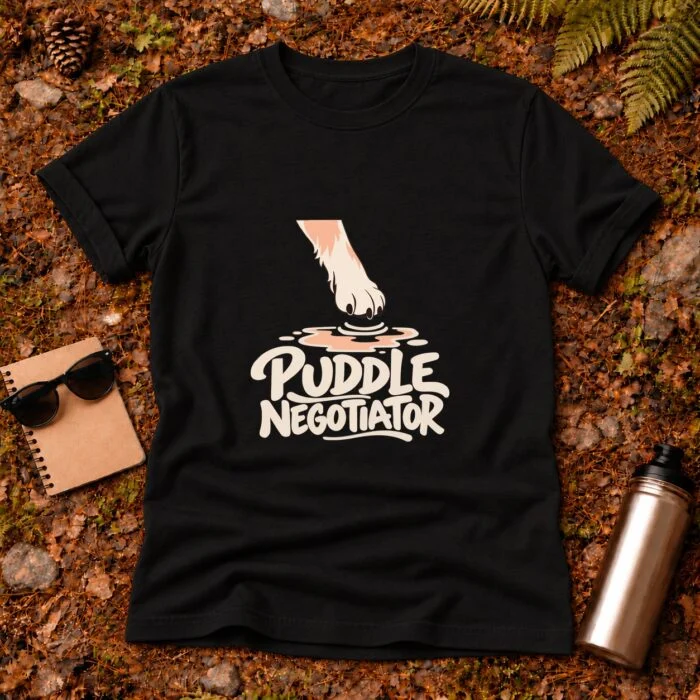 Puddle Negotiator T-Shirt GB-DT-055 Black flat