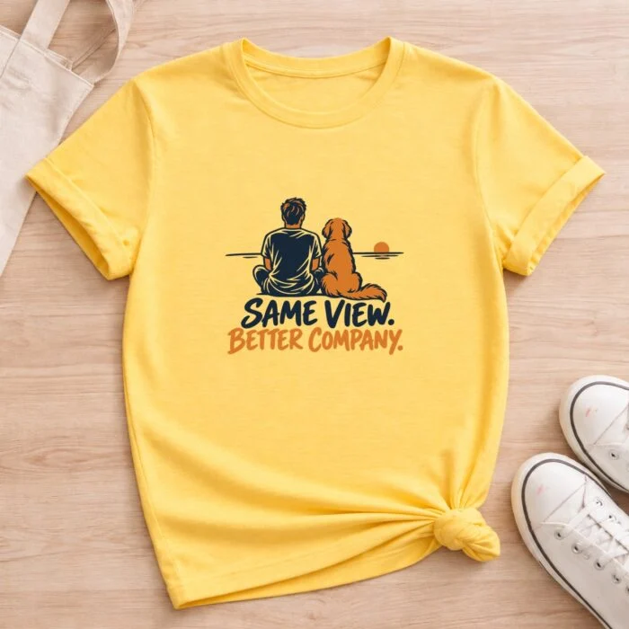 Same View Better Company (Male Companion) T-Shirt GB-DT-061 Daisy flat