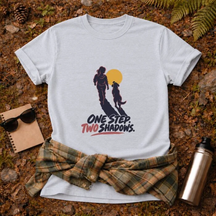 One Step Two Shadows (Female Companion) T-Shirt GB-DT-062 Ice Grey flat