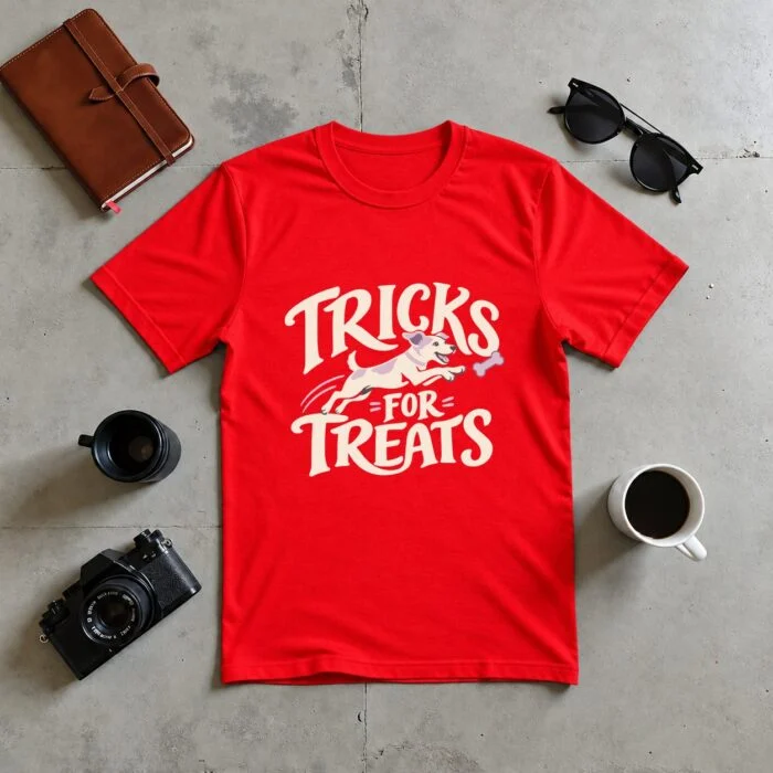 Tricks for Treats T-Shirt GB-DT-066 Red flat