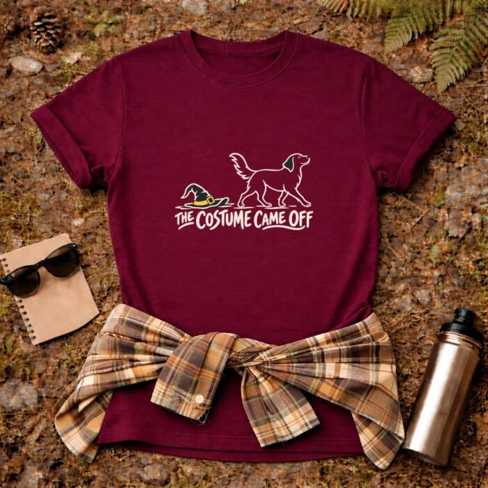 The Costume Came Off T-Shirt GB-DT-065 Maroon flat