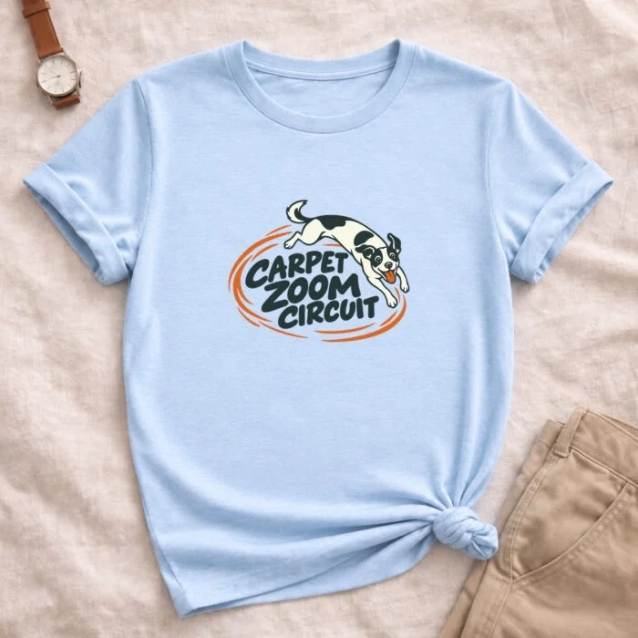Carpet Zoom Circuit T-Shirt GB-DT-074 Light Blue flat