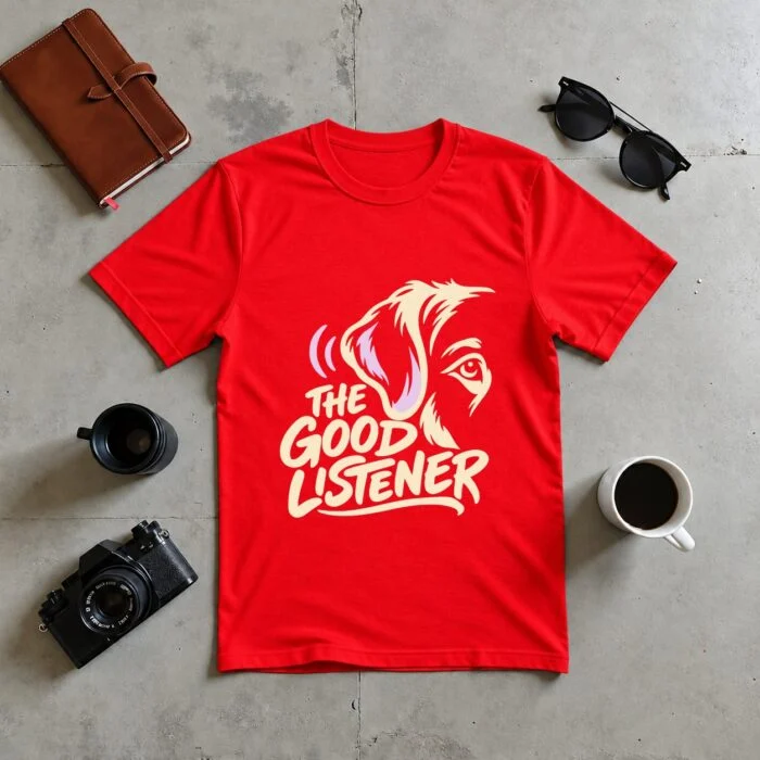 The Good Listener T-Shirt GB-DT-090 Red flat
