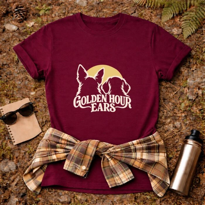 Golden Hour Ears T-Shirt GB-DT-101 Maroon flat