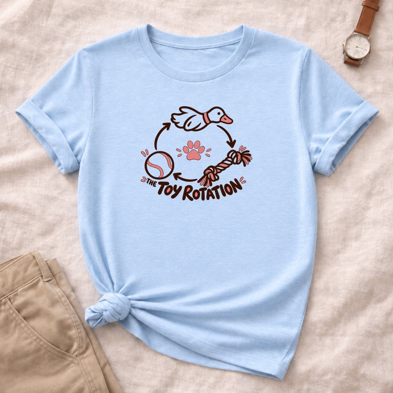 20261012233200 1f1c6951 f64f 6668 9779 d20d19b1f655.jpg The Toy Rotation T-Shirt — Light Blue flat
