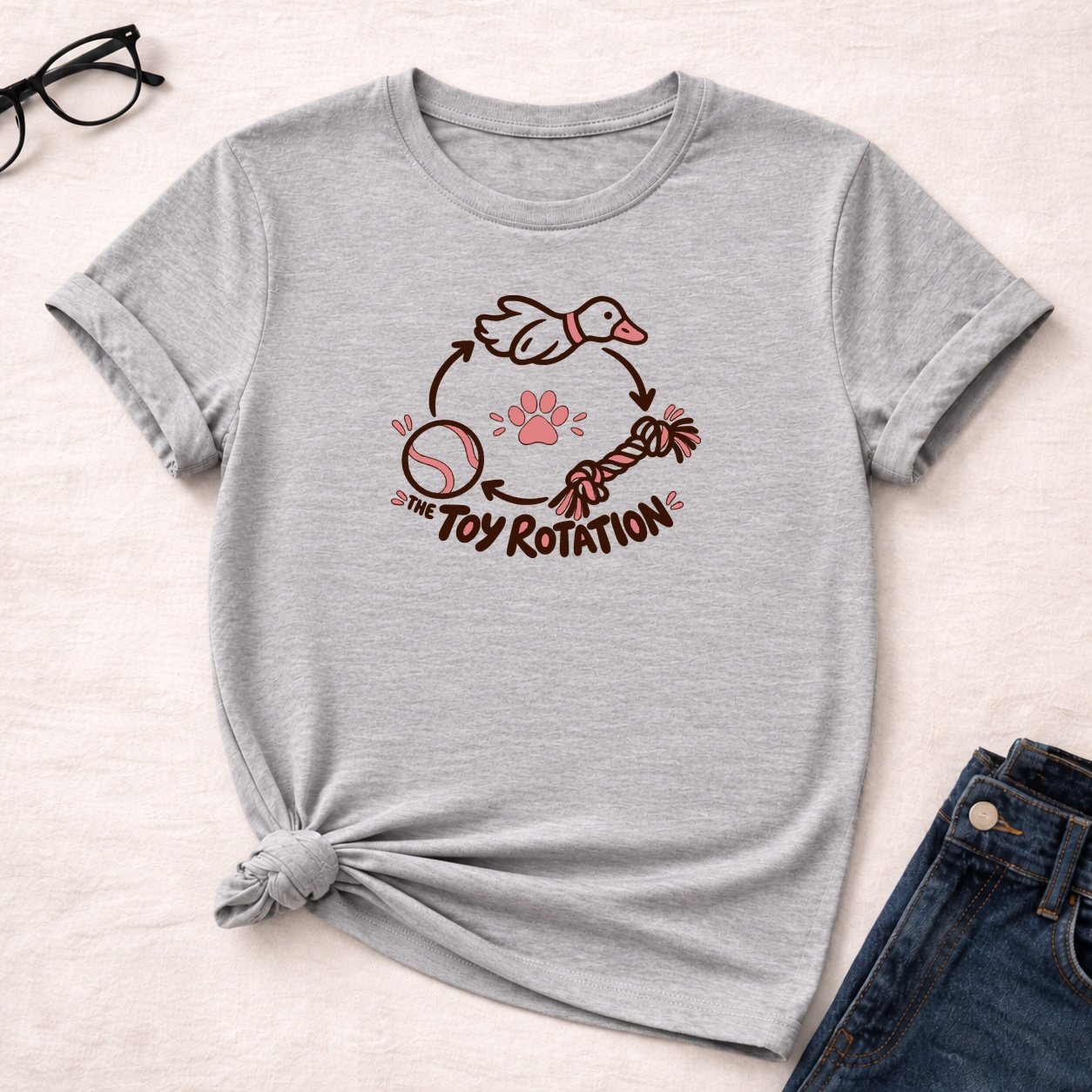 20261012233200 1f1c6951 f6cc 6082 b49c 7aab18930799.jpg The Toy Rotation T-Shirt — Sport Grey flat