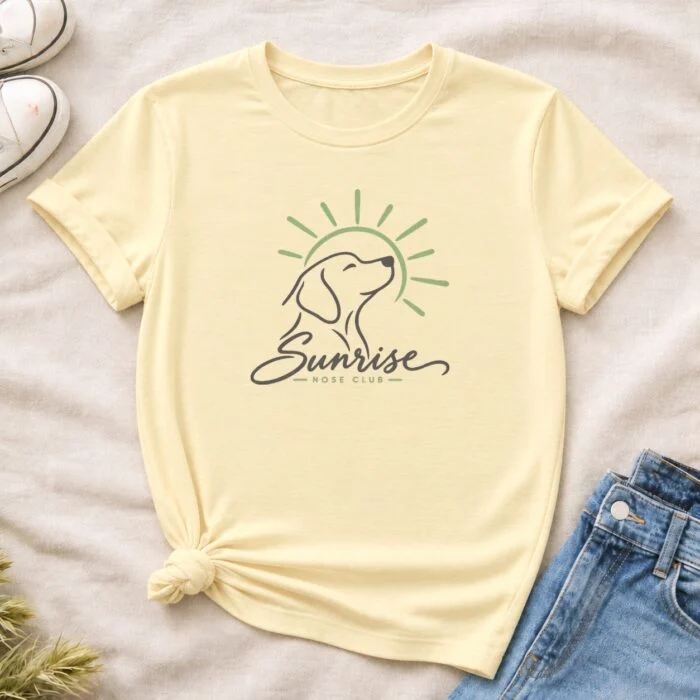 Sunrise Nose Club T-Shirt Sunrise Nose Club T-Shirt — Cornsilk flat