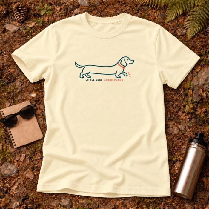 Little Legs Large Plans T-Shirt Little Legs Large Plans T-Shirt — Cornsilk flat