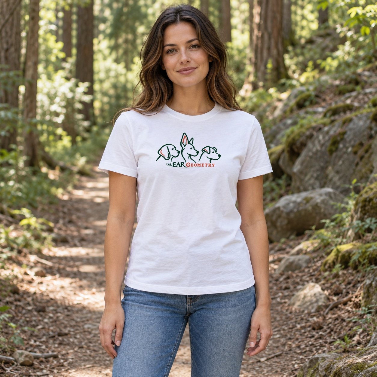 20261012235800 1f1c698c 179c 614c bdd5 2a919d0acb80.jpg The Ear Geometry T-Shirt — White model
