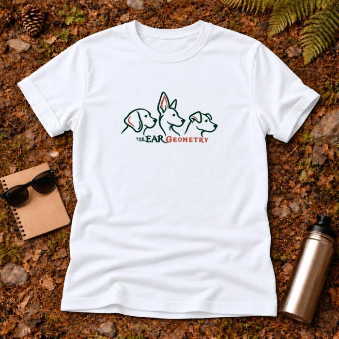 The Ear Geometry T-Shirt The Ear Geometry T-Shirt — White flat