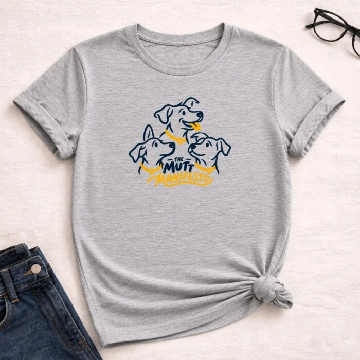 The Mutt Manifesto T-Shirt The Mutt Manifesto T-Shirt — Sport Grey flat