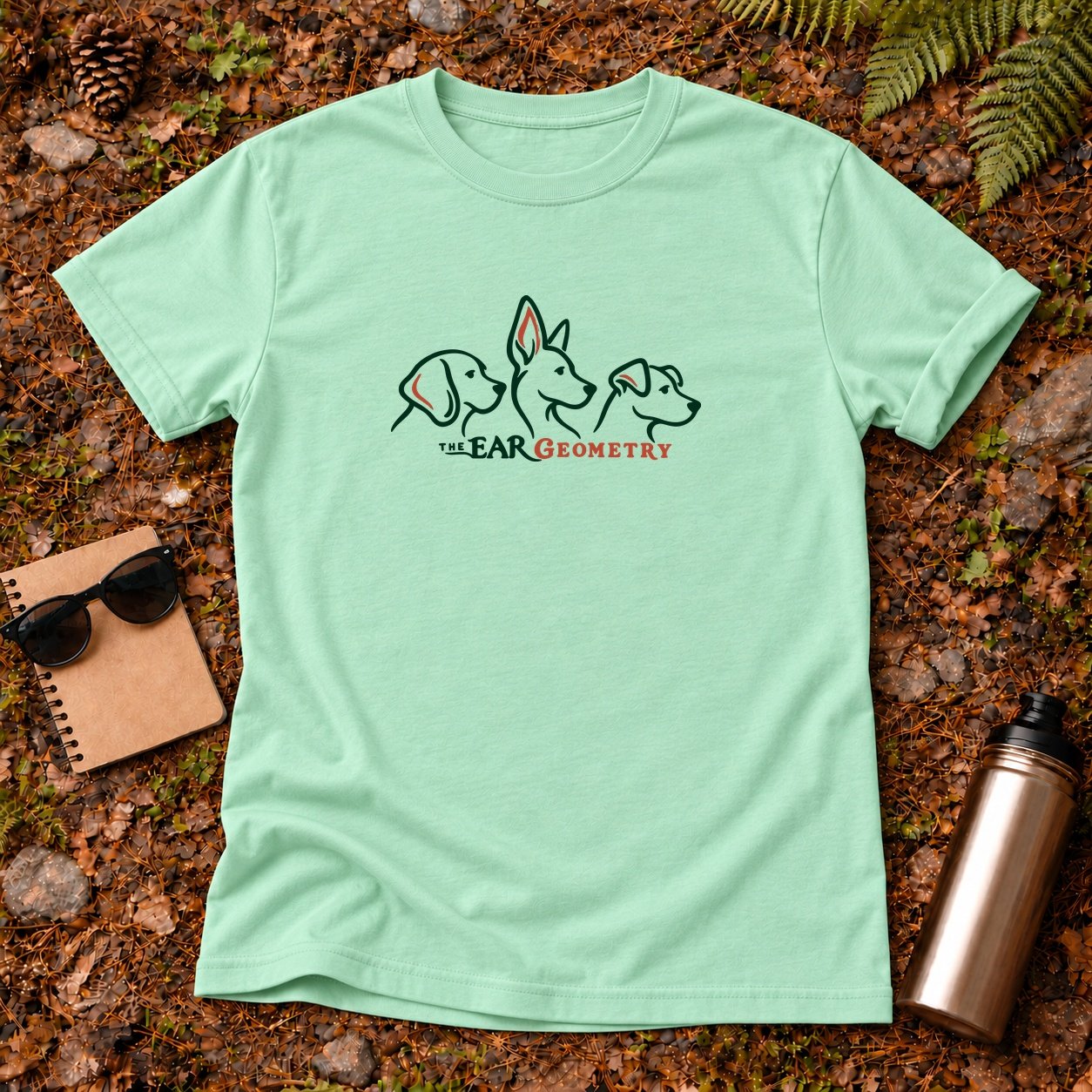 20261012235801 1f1c698c 2175 6a06 8ad2 7aab18930799.jpg The Ear Geometry T-Shirt — Mint Green flat