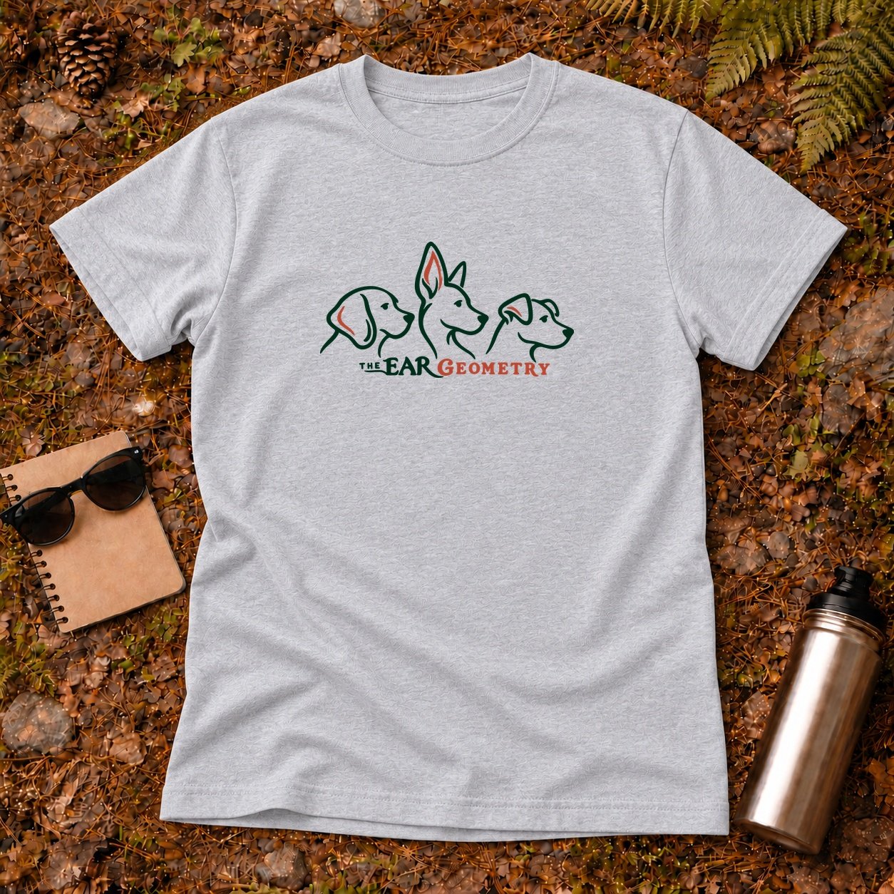 20261012235802 1f1c698c 22ba 638a bf80 8a6ec0608eba.jpg The Ear Geometry T-Shirt — Sport Grey flat