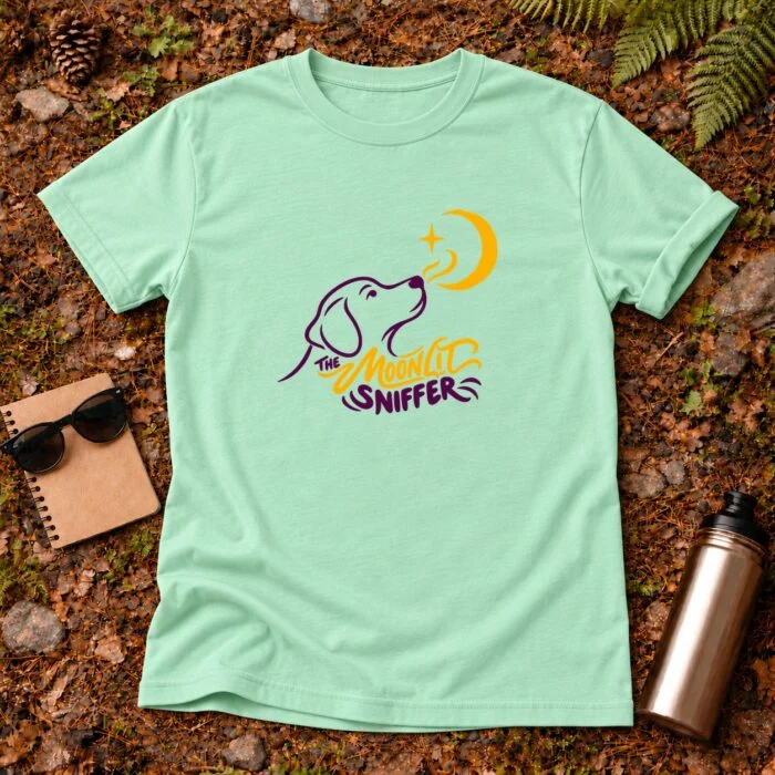 The Moonlit Sniffer T-Shirt — Mint Green flat
