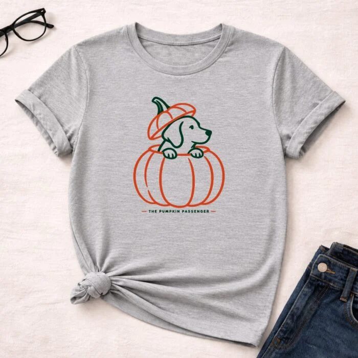 The Pumpkin Passenger T-Shirt — Sport Grey flat