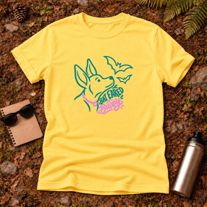 The Bat Eared Buddy T-Shirt — Daisy flat
