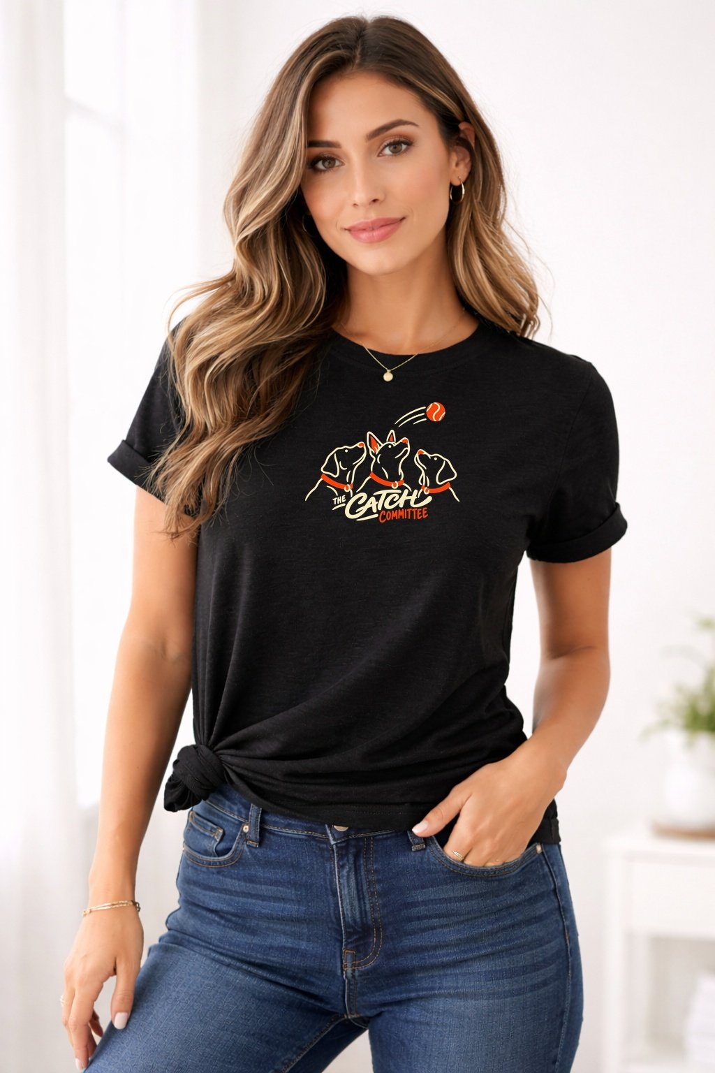 20261013073818 1f1c6d90 ee8c 67d0 bf22 7a79d6ecb9bc.jpg The Catch Committee T-Shirt — Black model