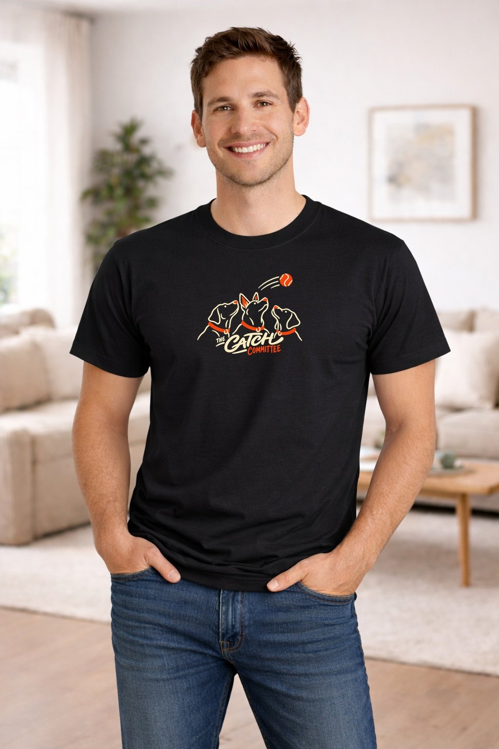 20261013073818 1f1c6d90 ef59 6adc 9cf0 4eb37dd39630.jpg The Catch Committee T-Shirt — Black model