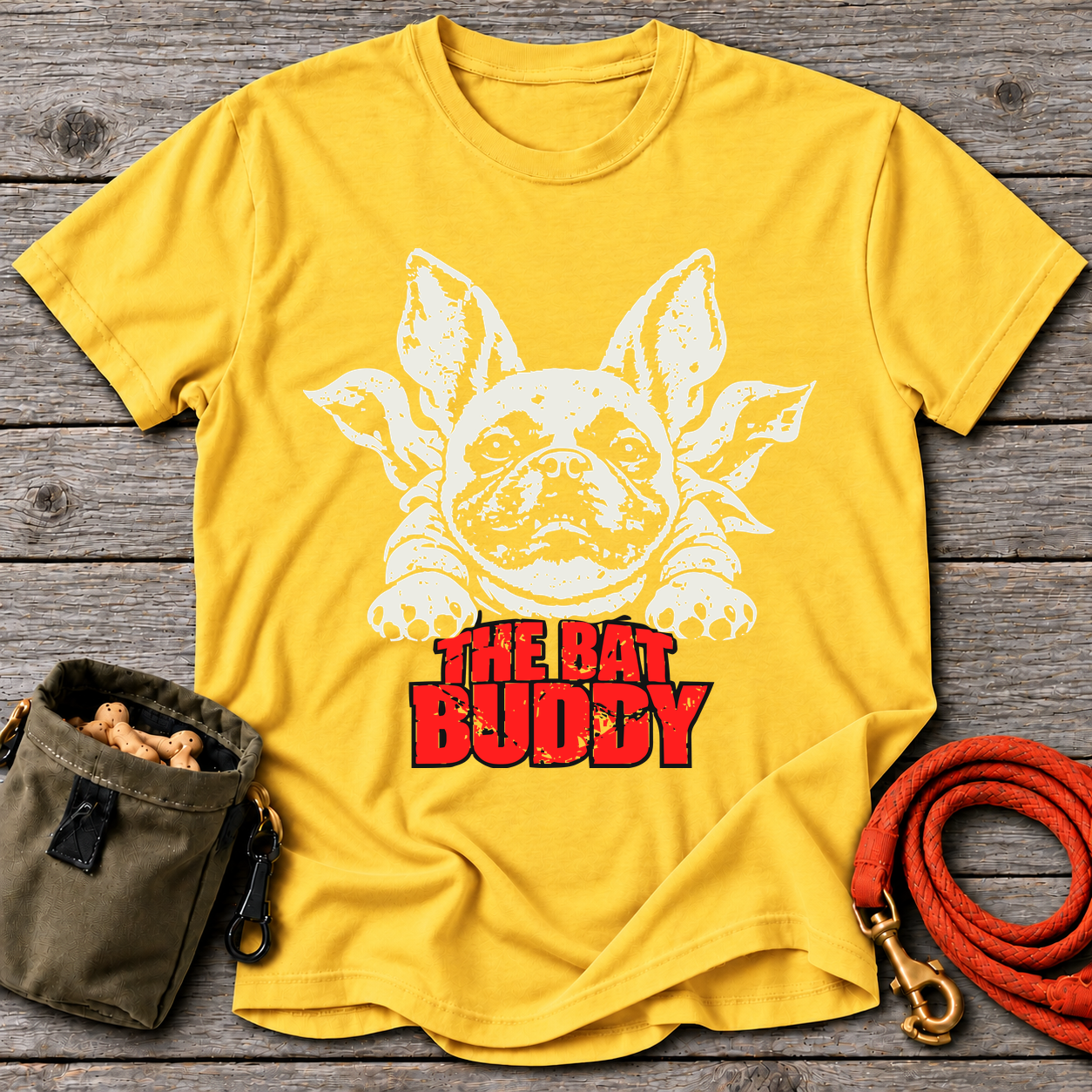 20261028041245 1f1d285d 3cf2 66e0 bcae 9ac794d54971.png The Bat Buddy T-Shirt — Daisy Grey Oak flat